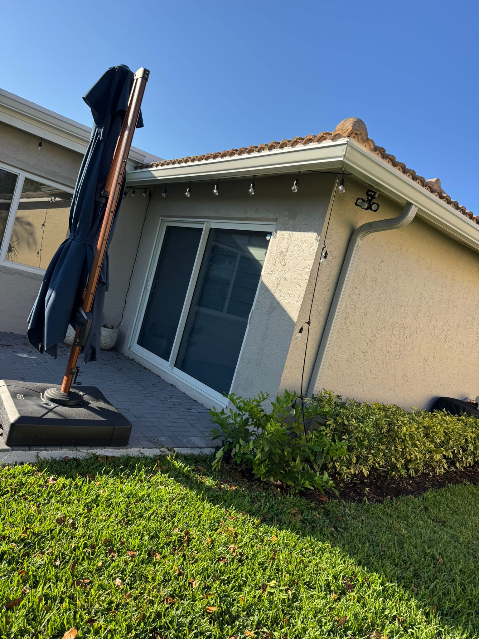 Patio area protection with NK & Gutter gutters